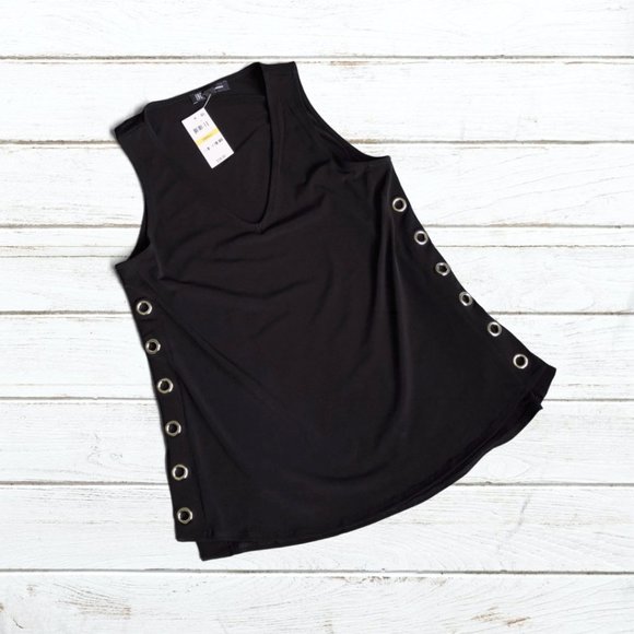 INC Black Sleeveless Tank Style Top - Picture 1 of 7